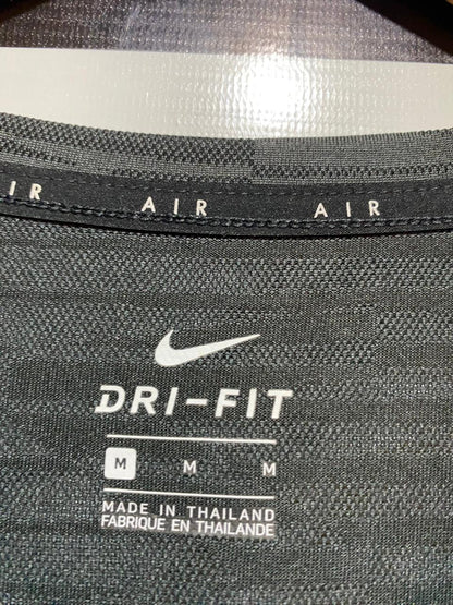 NIKE |M| BUST 20| AIR DRI-FIT MEN'S GREY STRIPED PERFORMANCE TRAINING TEE