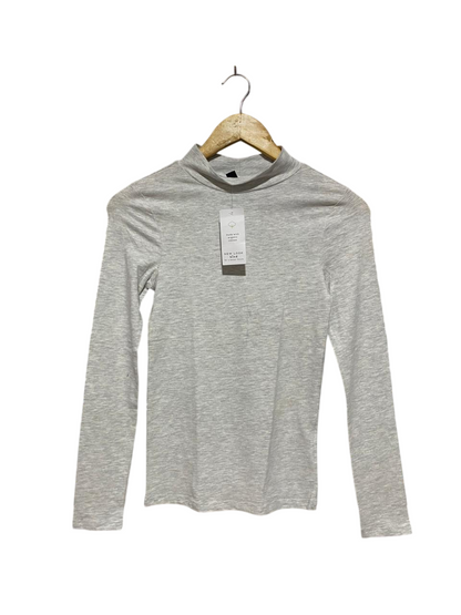 NEW LOOK |S| BUST 13| C1| ORGANIC COTTON MOCK NECK LONG SLEEVE TOP