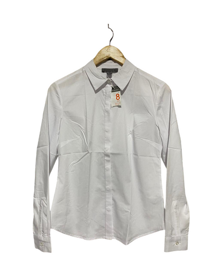 PRIMARK |L| BUST 18| ESSENTIAL WHITE LONG SLEEVE BUTTON-DOWN SHIRT