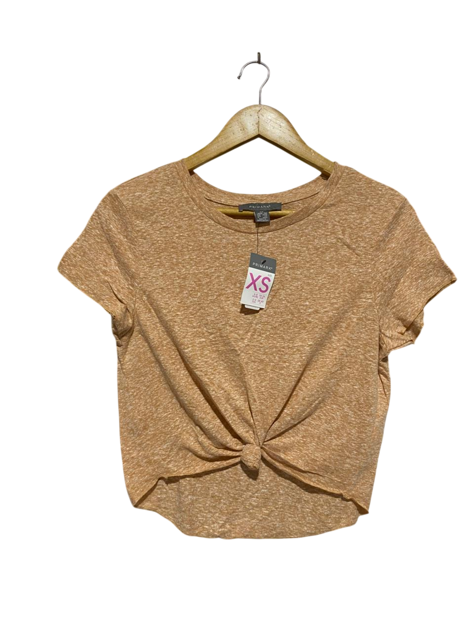 PRIMARK |XS| BUST 17 | B9|ORANGE KNOT-FRONT CROP TOP