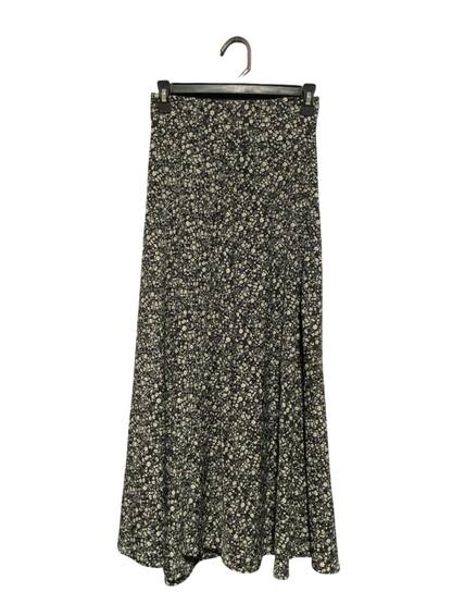 BLACK FLORAL DITSY PRINT MAXI SKIRT |M| WAIST 28|
