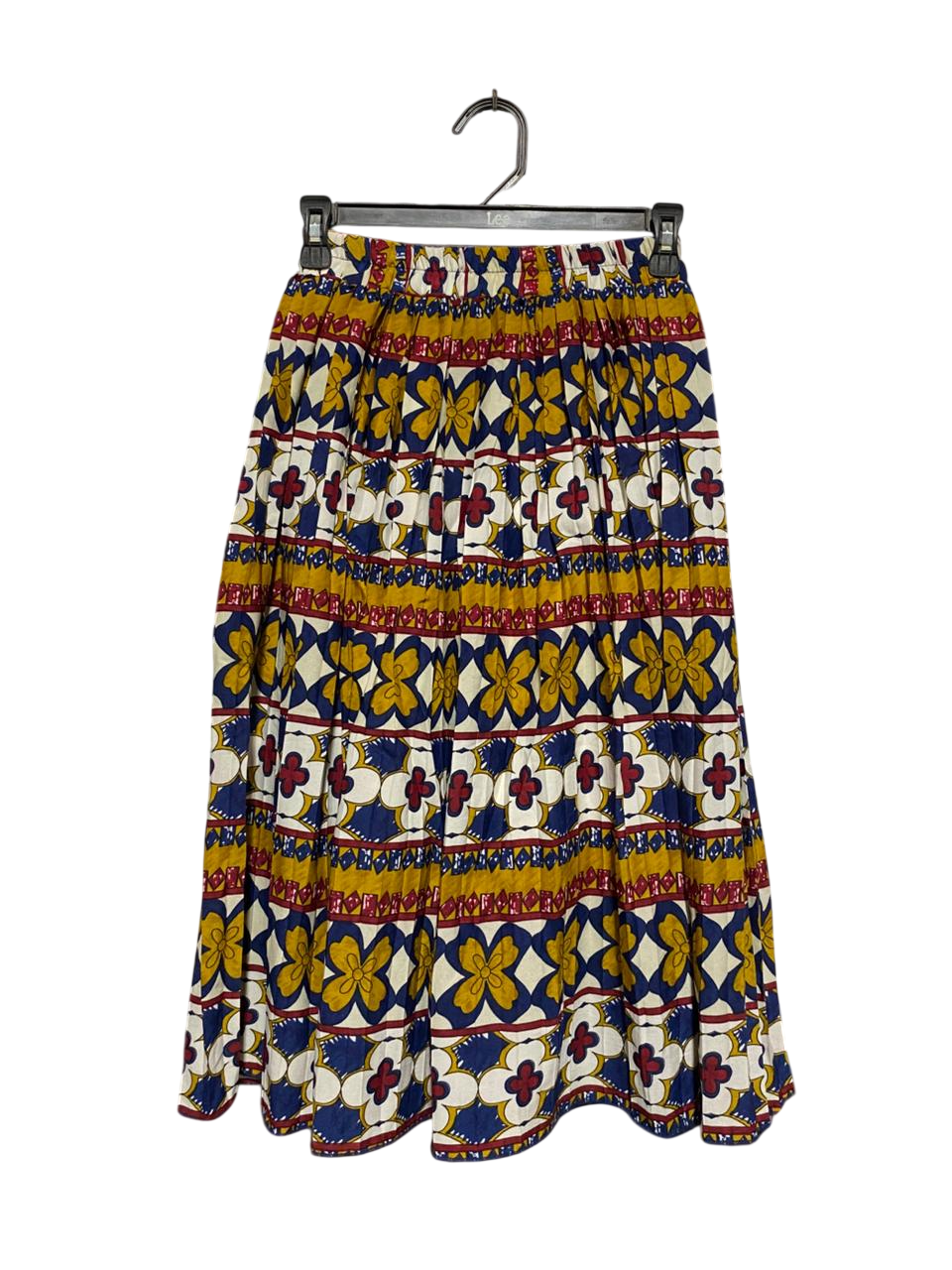 SHEIN |M| WAIST 24| C6| VINTAGE STYLE GEOMETRIC FLORAL PRINT PLEATED MIDI SKIRT
