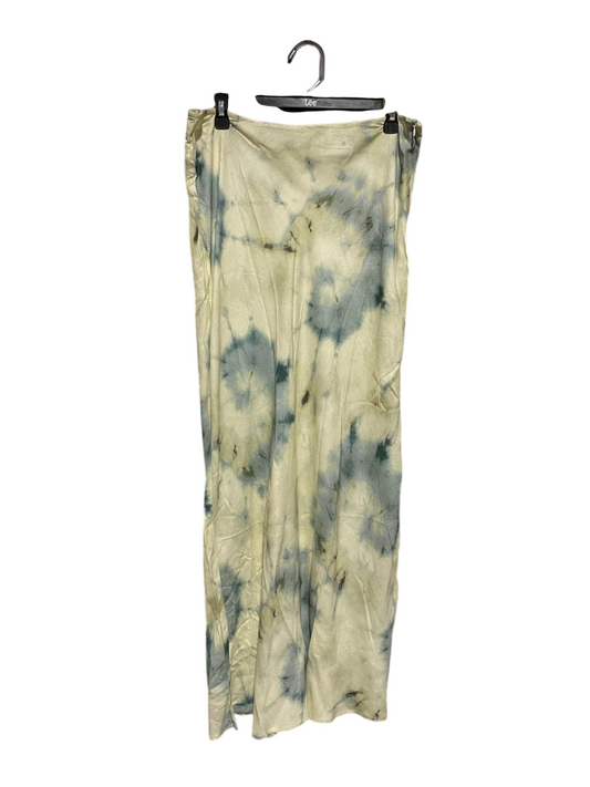 PULL & BEAR |XL| WAIST 34| C6| VINTAGE STYLE TIE-DYE MAXI SKIRT CREAM & GREY