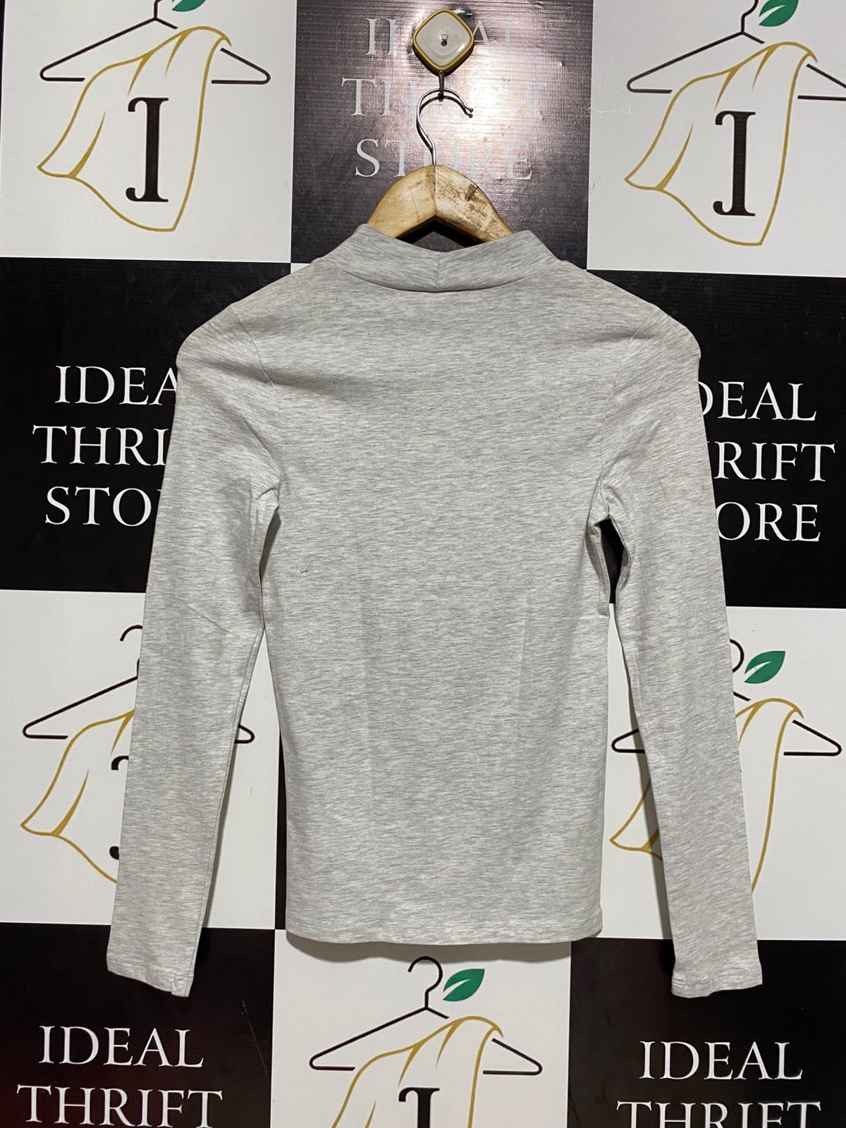 NEW LOOK |S| BUST 13| C1| ORGANIC COTTON MOCK NECK LONG SLEEVE TOP