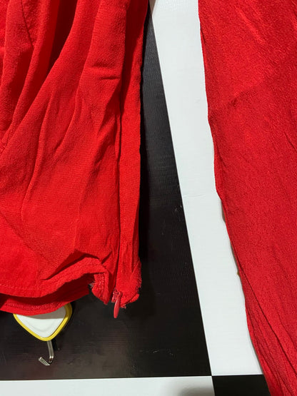 MICHELLE KEEGAN |M| BUST | RED OFF-THE-SHOULDER BARDOT TOP - LONG SLEEVE - CORSET STYLE