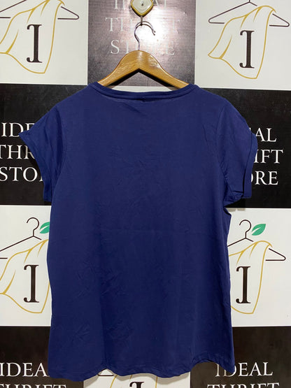 GEORGE |L| BUST 21| C1| NAVY BLUE CHRISTMAS T-SHIRT