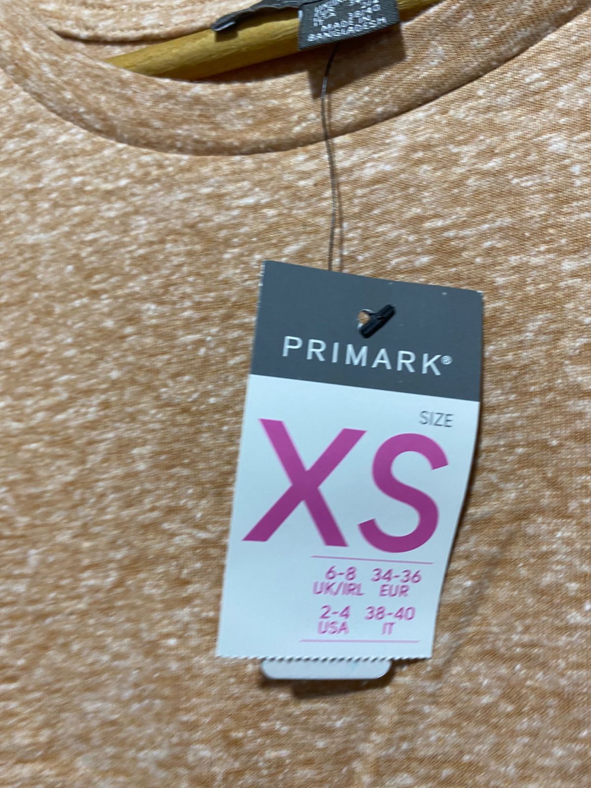 PRIMARK |XS| BUST 17 | B9|ORANGE KNOT-FRONT CROP TOP