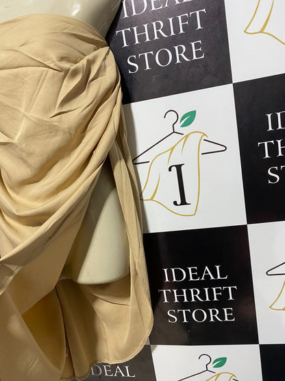 PRETTYLITTLETHING |M| BUST 18| BEIGE DRAPED ASYMMETRICAL STRAPLESS MINI DRESS