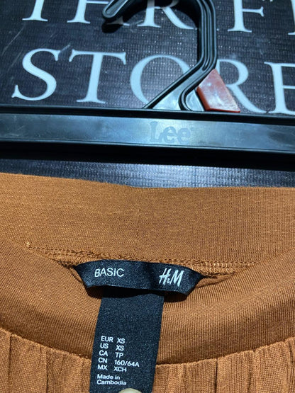 H&M |S| WAIST 24| C6| RUST ORANGE MAXI SKIRT