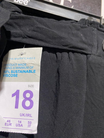 PRIMARK |XL| WAIST 36| BLACK PAPERBAG WAIST SHORTS