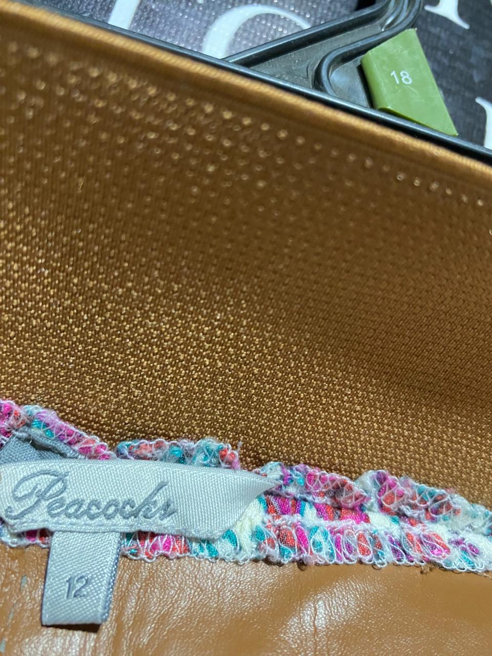 PEACOCHS |L| WAIST 29| C6|  VINTAGE PAISLEY BELTED MAXI SKIRT