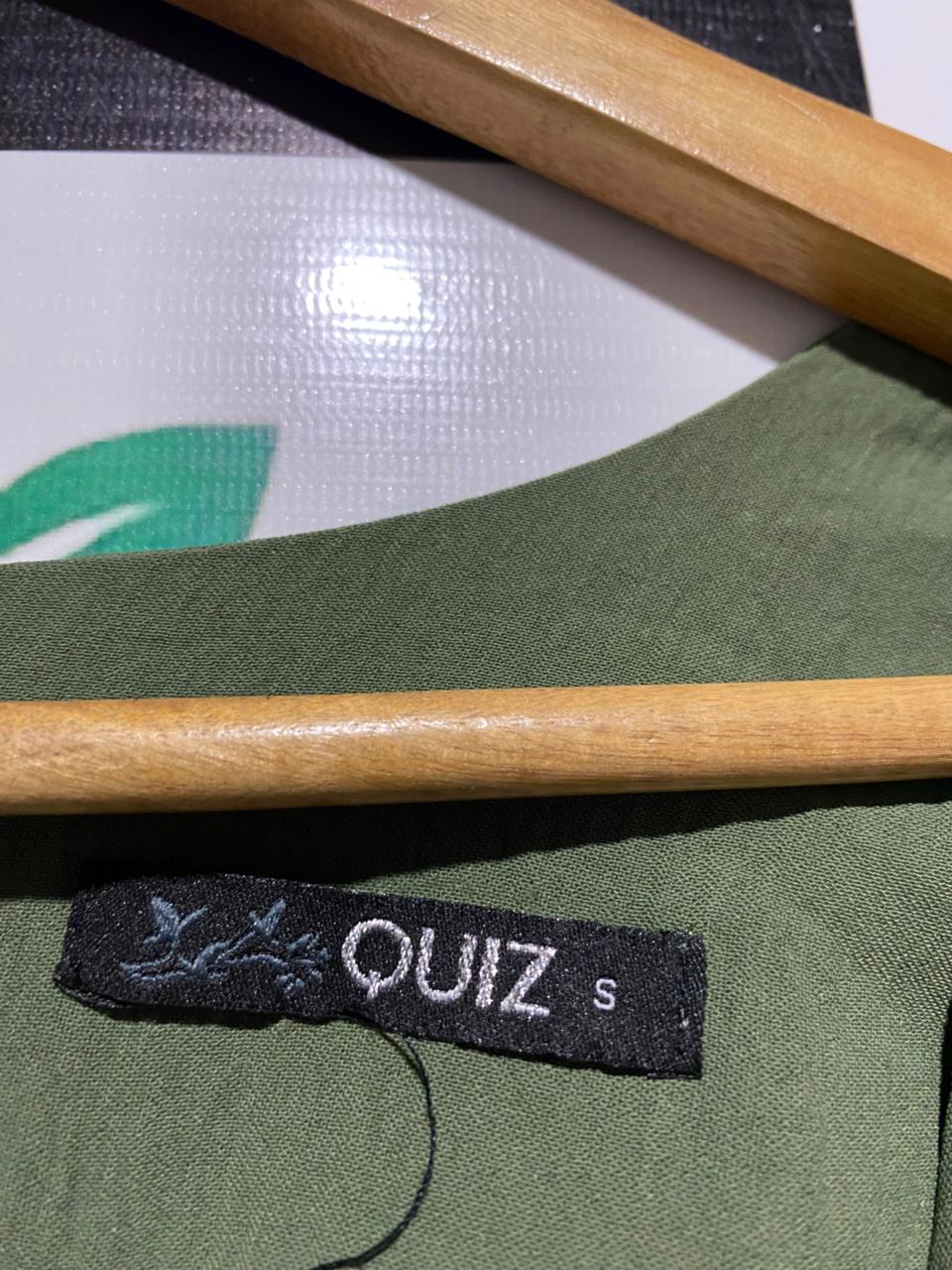 QUIZ |S| BUSY 22| CLOTHING OLIVE GREEN V-NECK JUMPSUIT WITH WAIST TIE AND ELASTICATED CUFFS