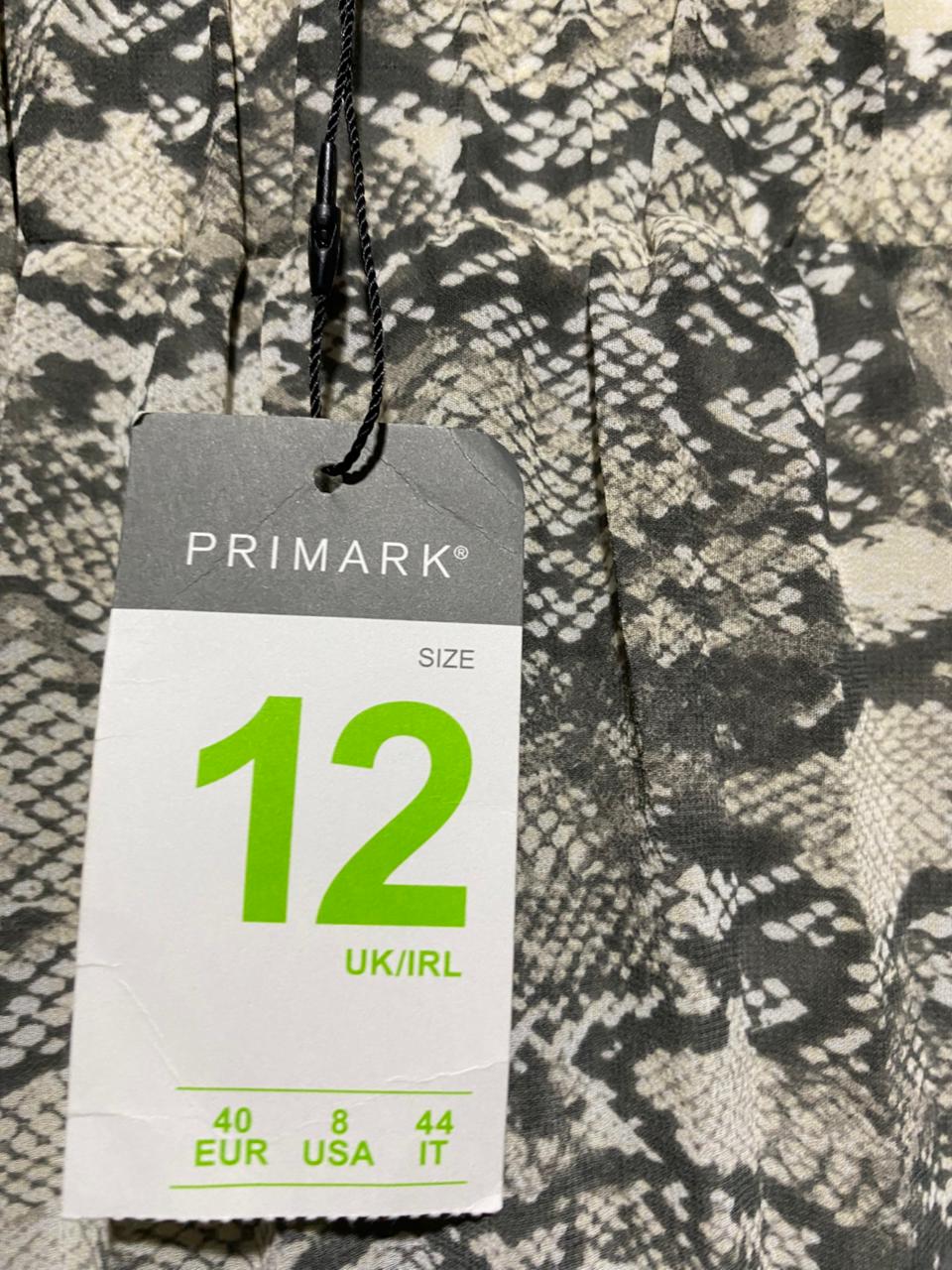 PRIMARK |L| WAIST 30| C6|  NEW WITH TAGS PRIMARK SNAKE PRINT MAXI SKIRT