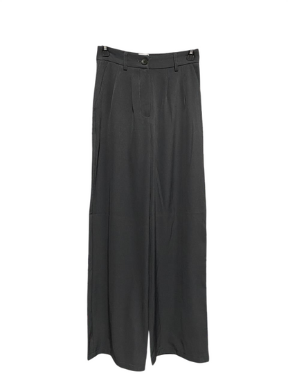 PRINCESS POLLY |M| WAIST 26| CHARCOAL TAILORED HIGH-WAIST WIDE-LEG PANTS