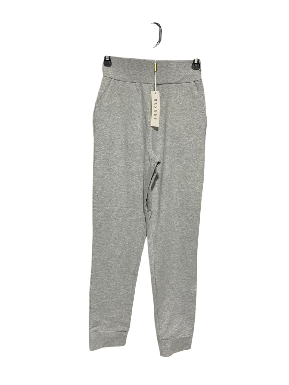 MESHKI |XS| WAIST 24| C7|  HIGH-WAISTED GREY LOUNGE JOGGERS