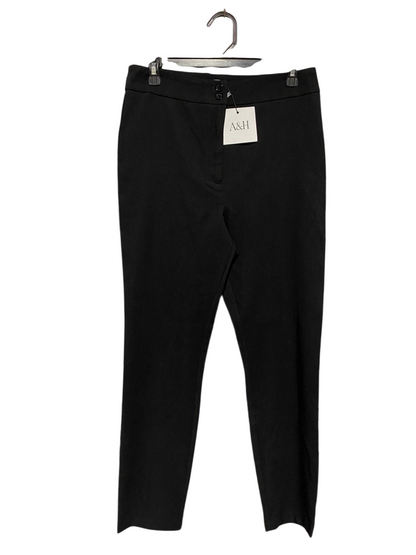 ATMOS & HERE |L| WAIST 30|B14| TAILORED BLACK SLIM-FIT TROUSERS