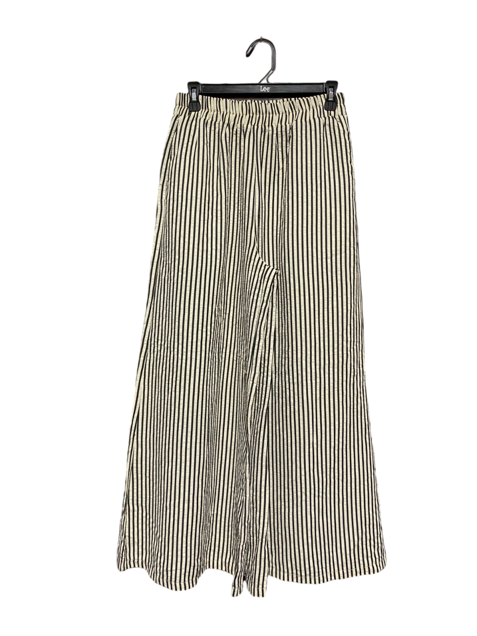 |M| WAIST 28| WOMEN’S VERTICAL STRIPE WIDE-LEG PANTS