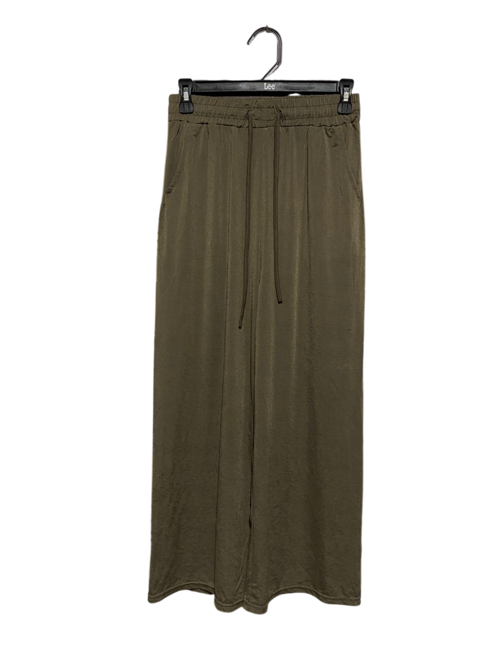 |M| WAIST 26| OLIVE DRAB WIDE-LEG LOUNGE PANTS