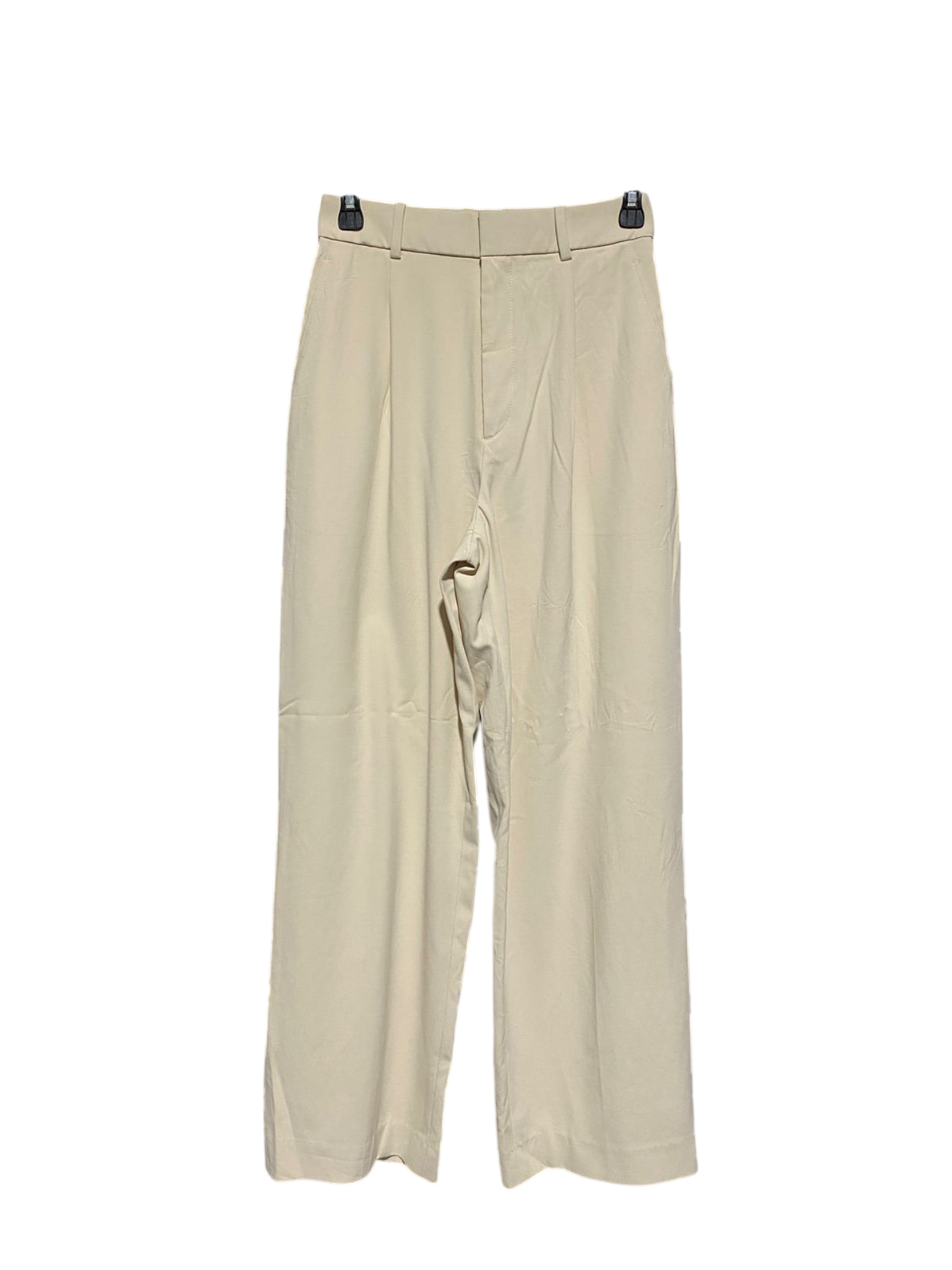UNIQLO |M| WAIST 26| CHIC CREAM HIGH WAISTED WIDE LEG PLEATED TROUSERS TAILORED DRESS PANTS