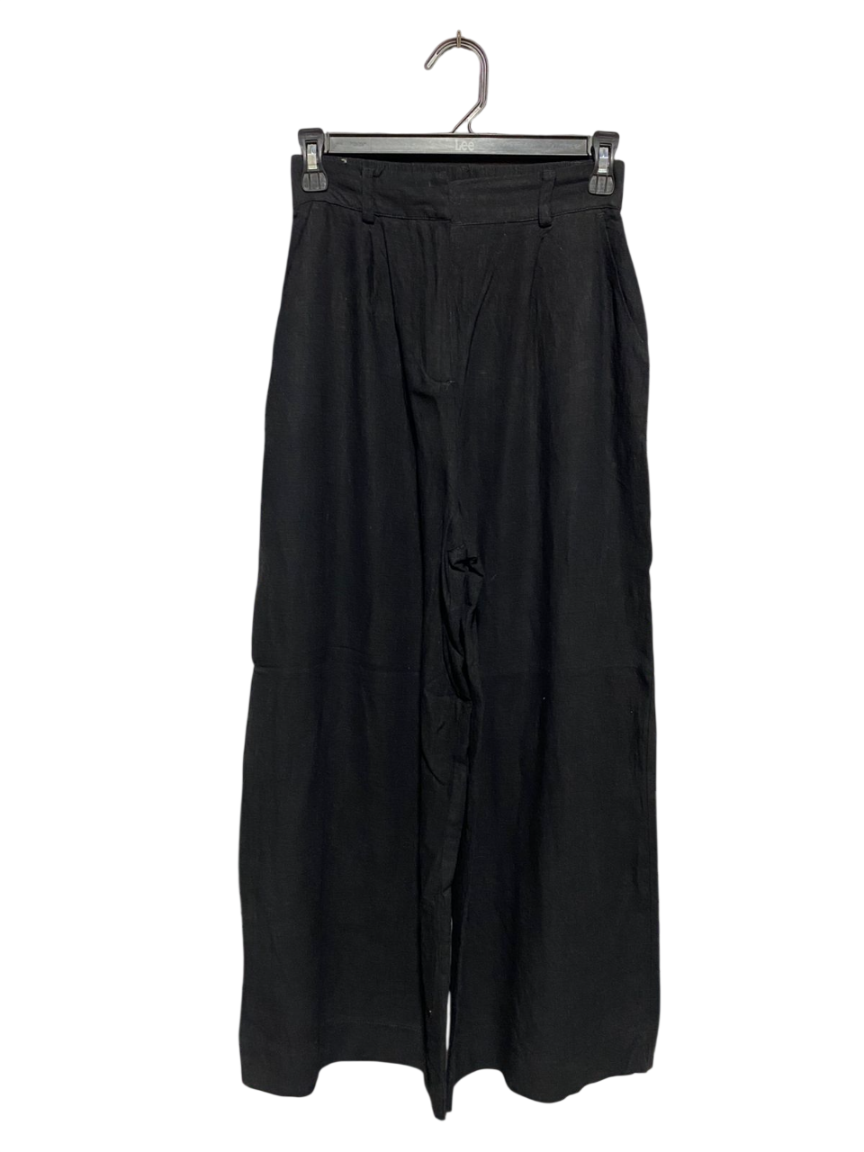 DOTTI |M| WAIST 26| CLASSIC BLACK HIGH WAISTED WIDE LEG TROUSERS