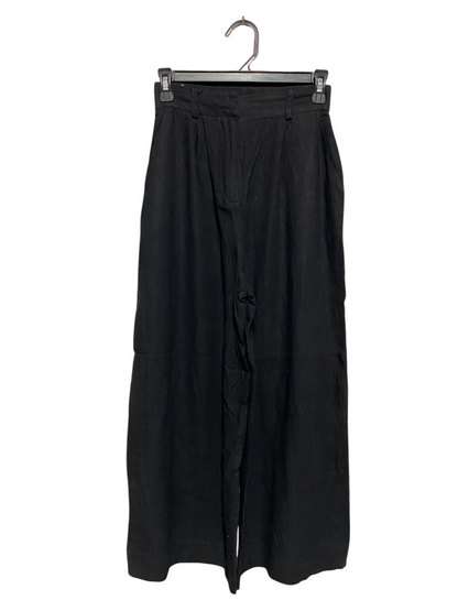 DOTTI |M| WAIST 26| CLASSIC BLACK HIGH WAISTED WIDE LEG TROUSERS