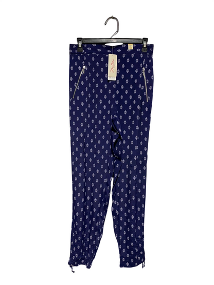 MILLERS |M| WAIST 28| NAVY BLUE GEOMETRIC PRINT PANTS ZIP POCKETS TAPERED LEG