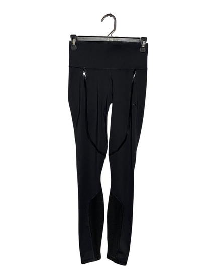 PUMA |XS| WAIST 24| BLACK HIGH WAISTED PERFORMANCE LEGGINGS MESH PANELING ATHLETIC TIGHTS