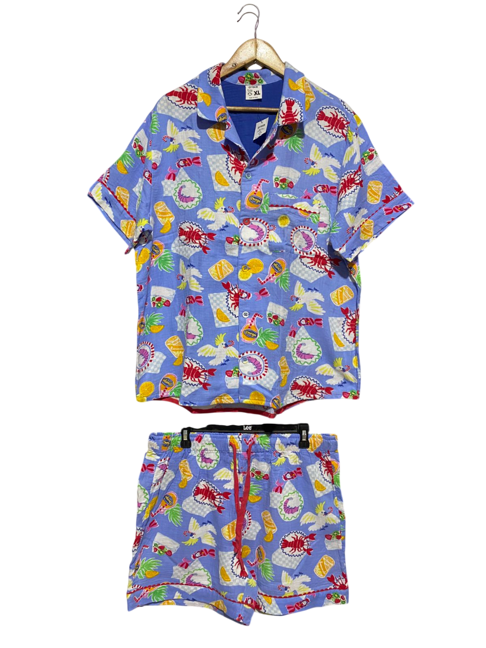 COTTON ON |XL| VIBRANT TROPICAL LOBSTER & COCKATOO MATCHING SET