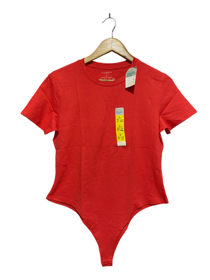 PRIMARK CARES |L| BUST 18| SUSTAINABLE RED SHORT SLEEVE BODYSUIT
