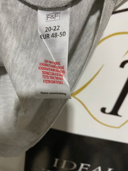 F&F |XL| BUST 26| B12| MARL "FEELING SHLEEPY" SHEEP GRAPHIC PAJAMA TOP