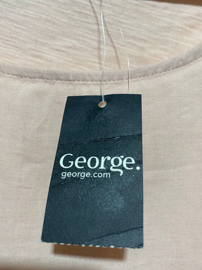 GEORGE |L| BUST 19| C1| PALE PINK EMBROIDERED FLORAL BLOUSE