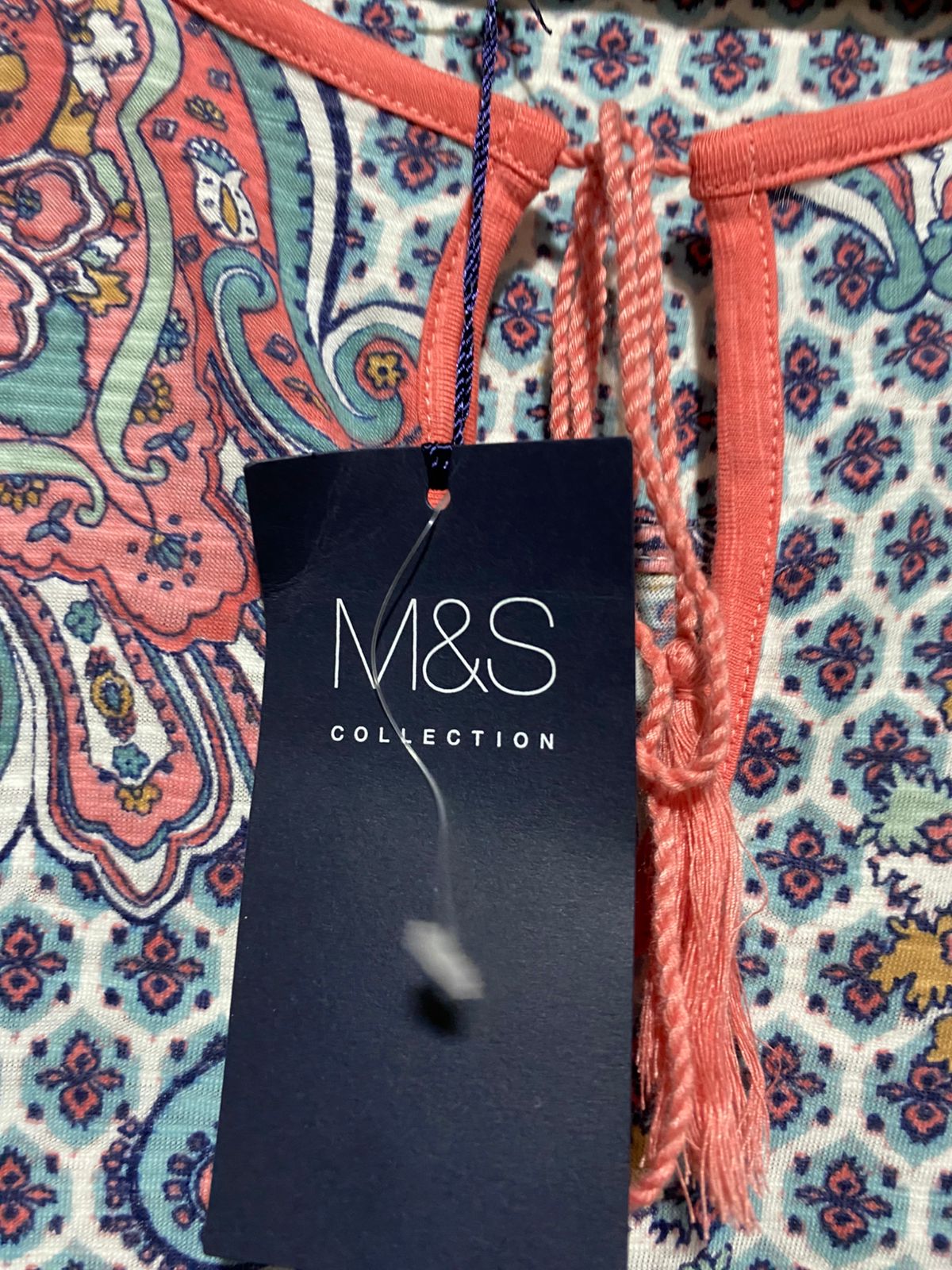 M&S |M| BUST 23| STYLISH AND COMFORTABLE PAISLEY PRINT TOP