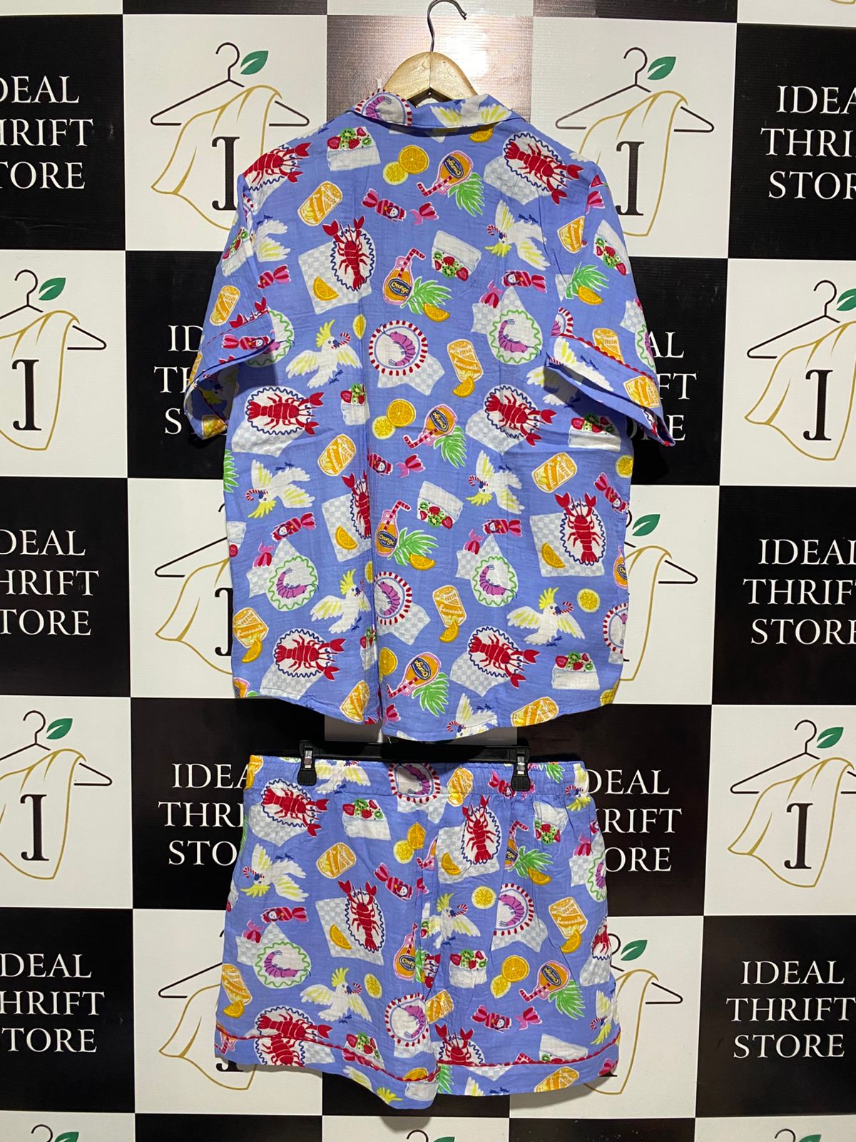 COTTON ON |XL| VIBRANT TROPICAL LOBSTER & COCKATOO MATCHING SET