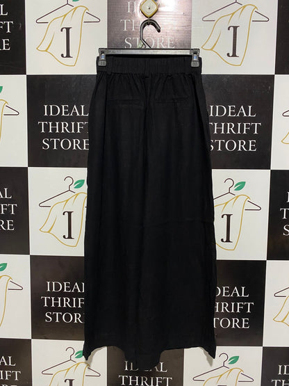 DOTTI |M| WAIST 26| CLASSIC BLACK HIGH WAISTED WIDE LEG TROUSERS