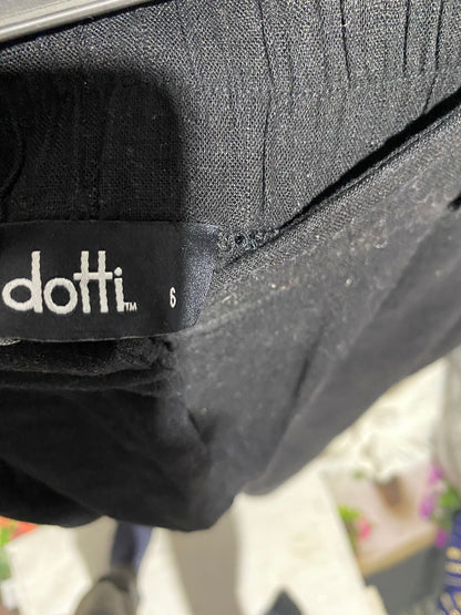 DOTTI |M| WAIST 26| CLASSIC BLACK HIGH WAISTED WIDE LEG TROUSERS