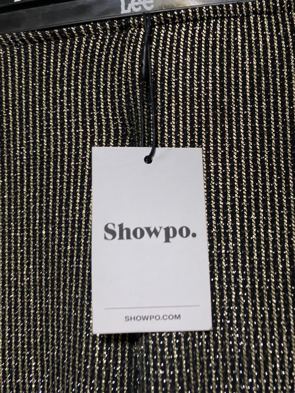 SHOWPO |M| WAIST 26| GOLD METALLIC SHIMMER RIBBED FLARE PANTS HIGH WAISTED PARTY