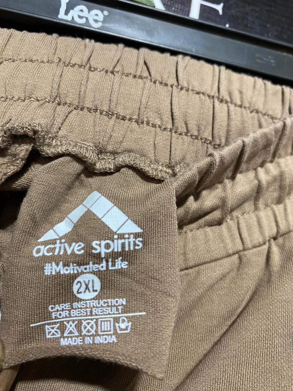 ACTIVE SPIRITS |XL| WAIST 32| HAKI WIDE-LEG CARGO JOGGERS