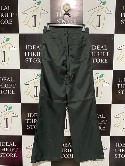 UNIQLO |M| WAIST 28| DARK FOREST GREEN WIDE-LEG TROUSERS