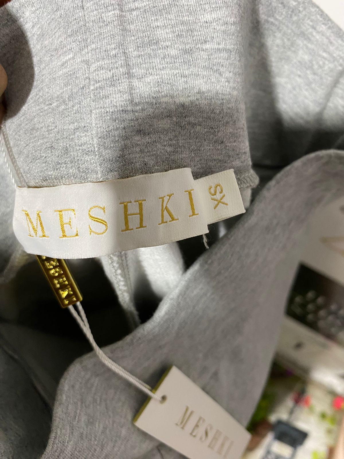MESHKI |XS| WAIST 24| C7|  HIGH-WAISTED GREY LOUNGE JOGGERS