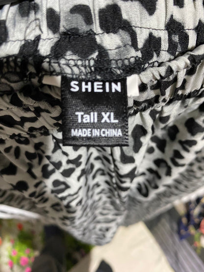 SHEIN |XL| WAIST 30|B12| LEOPARD PRINT TRACK PANTS WITH SIDE STRIPE