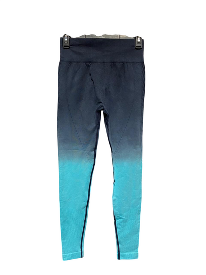 |S| WAIST 24| NAVY TO TEAL OMBRE LEGGINGS