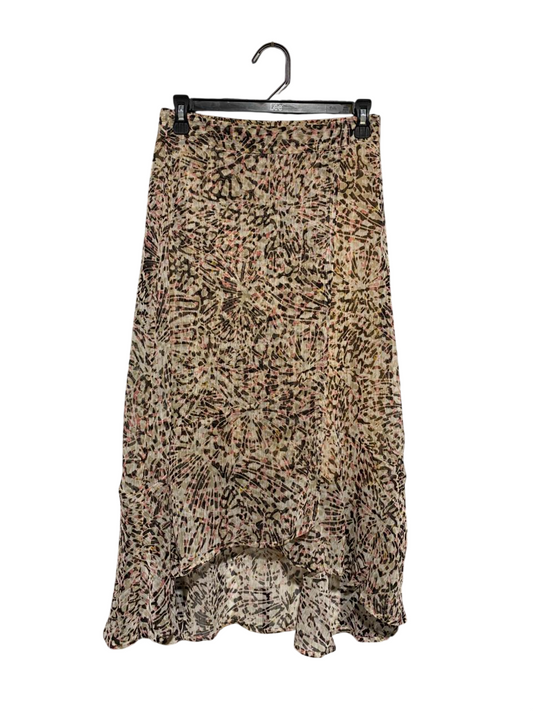 RIANI |M| WAIST 26| BOHEMIAN ABSTRACT PRINT HIGH-LOW MAXI SKIRT
