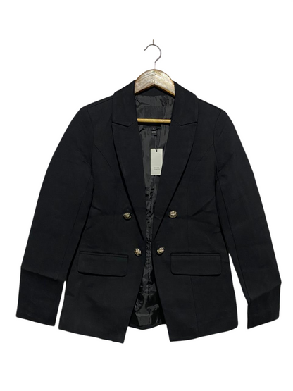 RIVER ISLAND |M| BUST 18| BLACK TAILORED BLAZER GOLD BUTTON MILITARY STYLE |B1|
