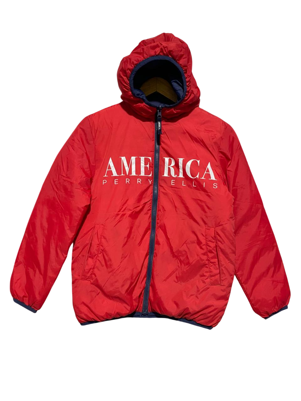 VINTAGE PERRY ELLIS AMERICA REVERSIBLE PUFFER JACKET |M| BUST 18| |B1|