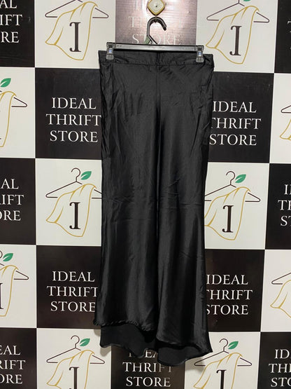 I SAW IT FIRST |M| WAIST 28| ELEGANT BLACK SATIN MAXI SKIRT
