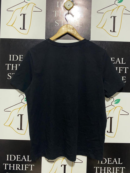 SHEIN |XL| BUST 21| BLACK SHORT SLEEVE CHRISTMAS WINE GLASS GRAPHIC T-SHIRT |B1|