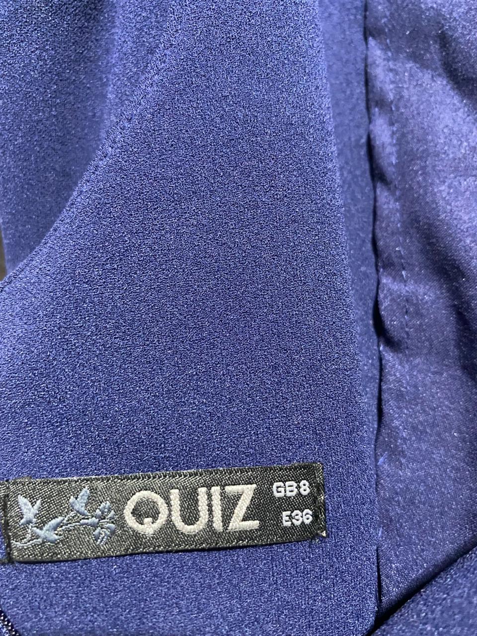 QUIZ |M| BUAT 15| ROYAL BLUE PEPLUM MAXI DRESS - ORNATE SILVER BEADED BACKLESS GOWN |B1|