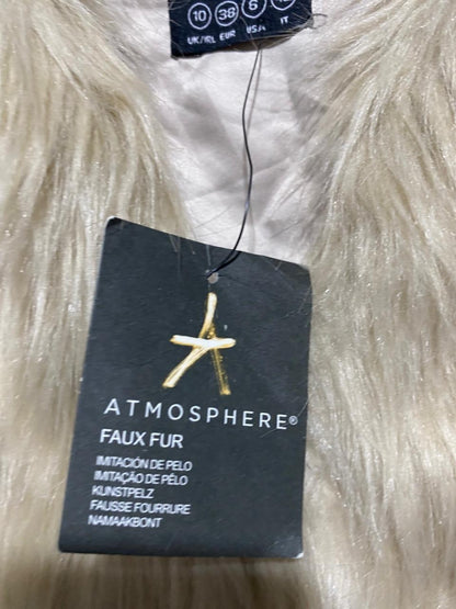 ATMOSPHERE |M| BUST 20| LUXE TAN FAUX FUR VEST SHAGGY BOHO GLAM WAISTCOAT |B1|