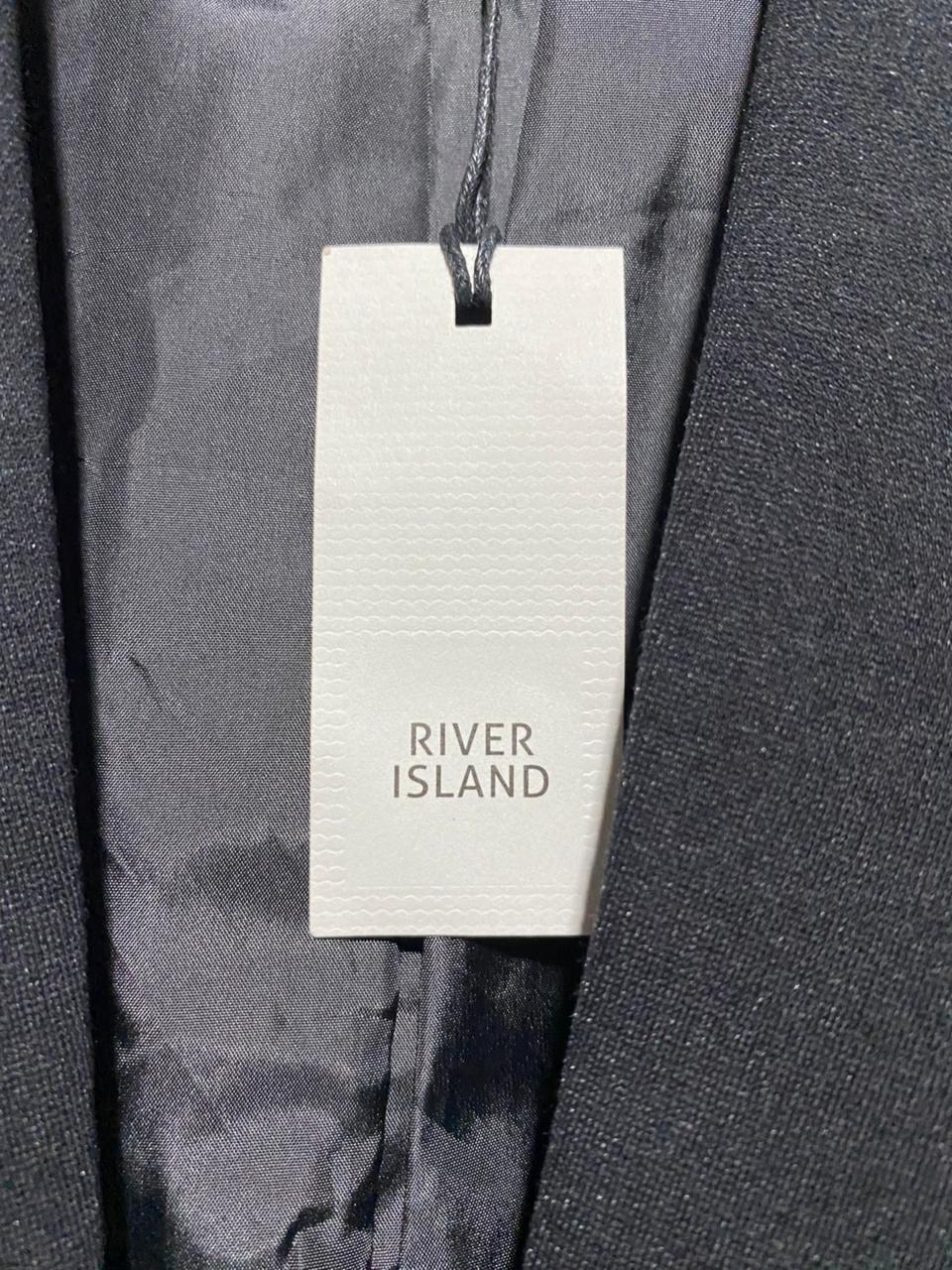 RIVER ISLAND |M| BUST 18| BLACK TAILORED BLAZER GOLD BUTTON MILITARY STYLE |B1|