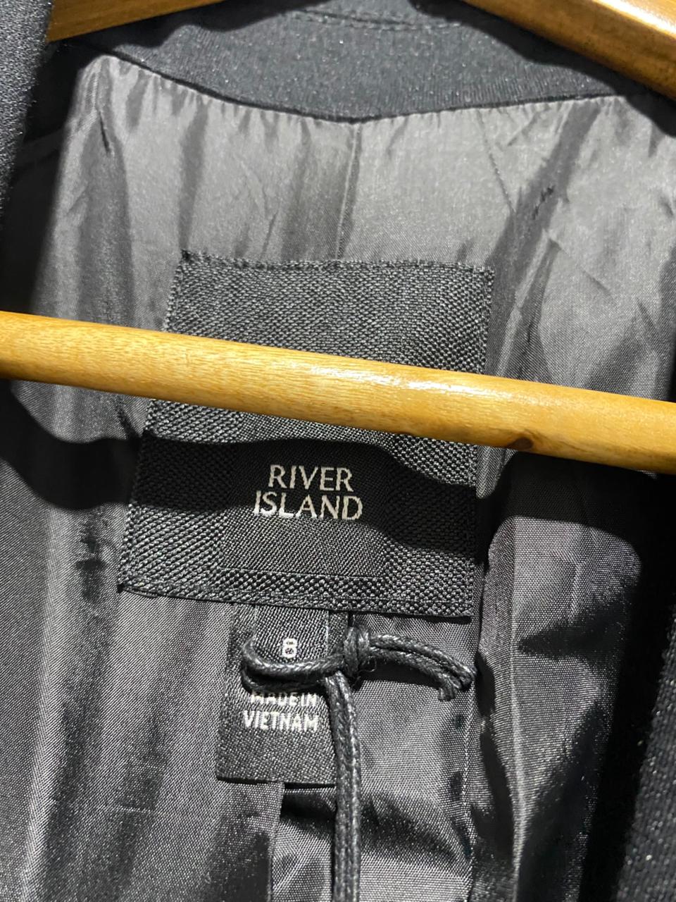 RIVER ISLAND |M| BUST 18| BLACK TAILORED BLAZER GOLD BUTTON MILITARY STYLE |B1|